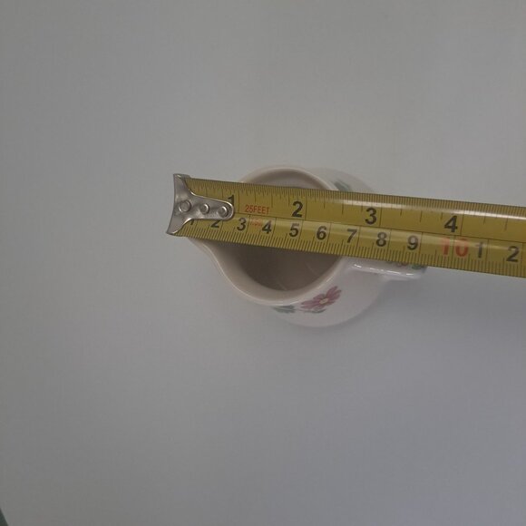 Syracuse China Dewitt Clinton Creamer Milk Pitcher Flowers White Vintage - Picture 3 of 10